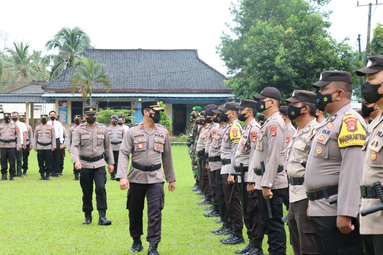 Polres Lampung Timur Gelar Apel Kesiap-Siagaan Pengamanan Hari Santri Nasional